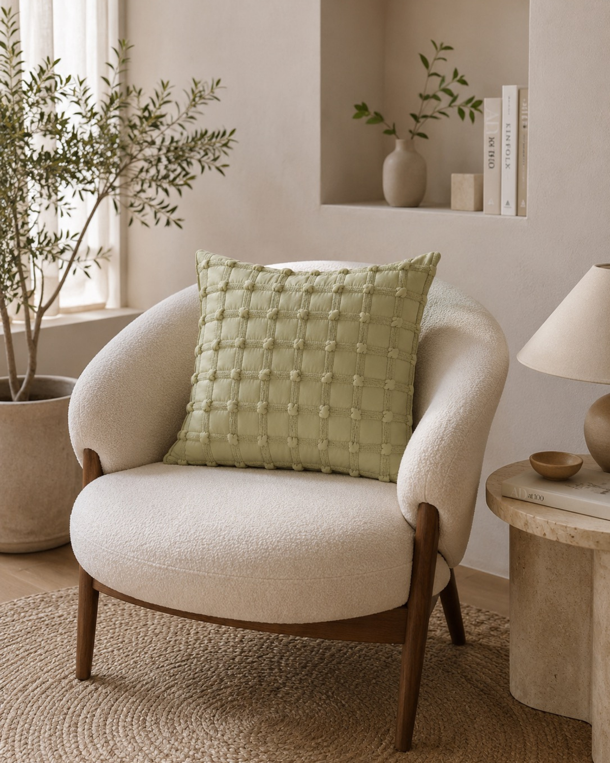 Pillow cover in jacquard style Livia