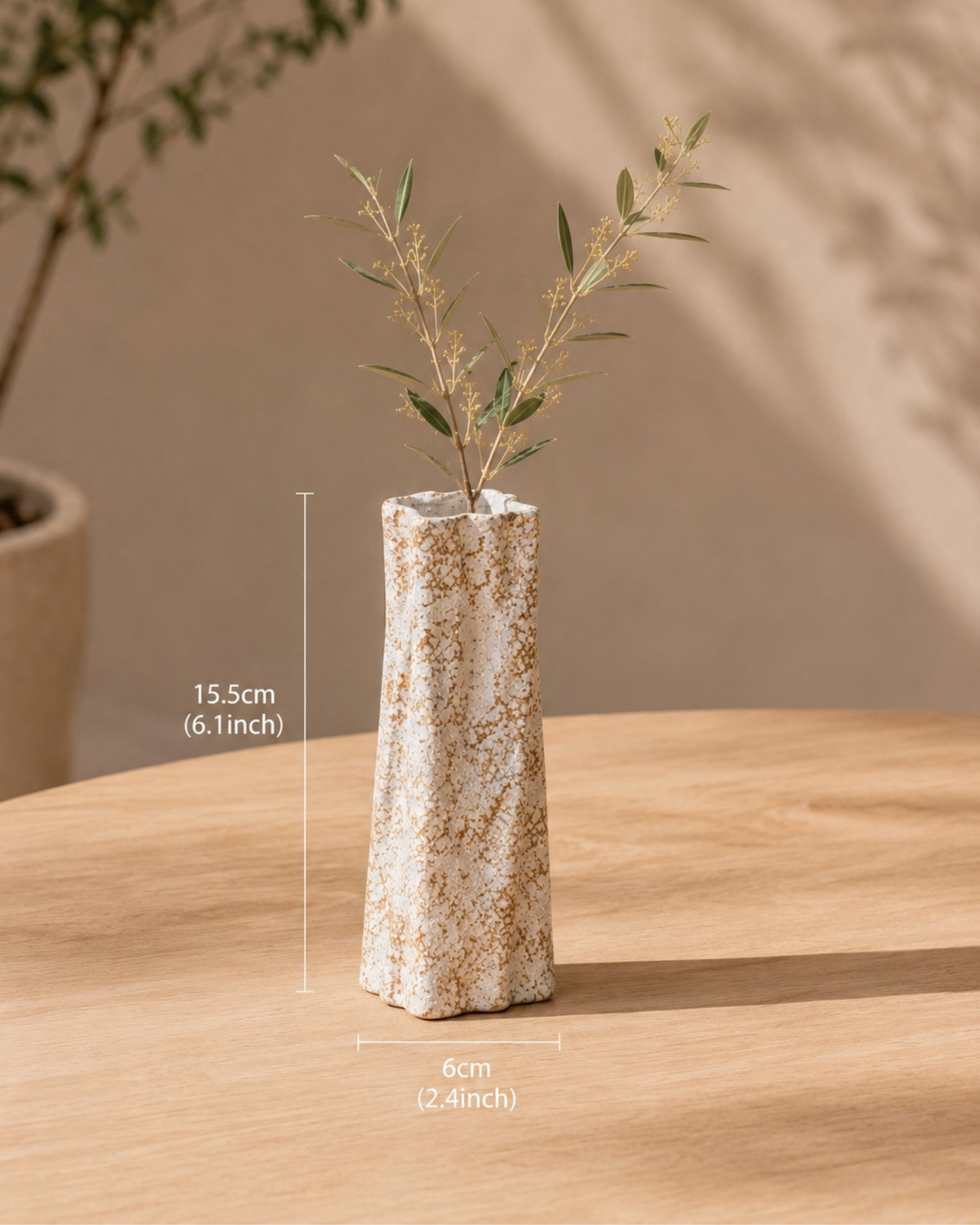 Vasos em cerâmica em textura enferrujada Svala