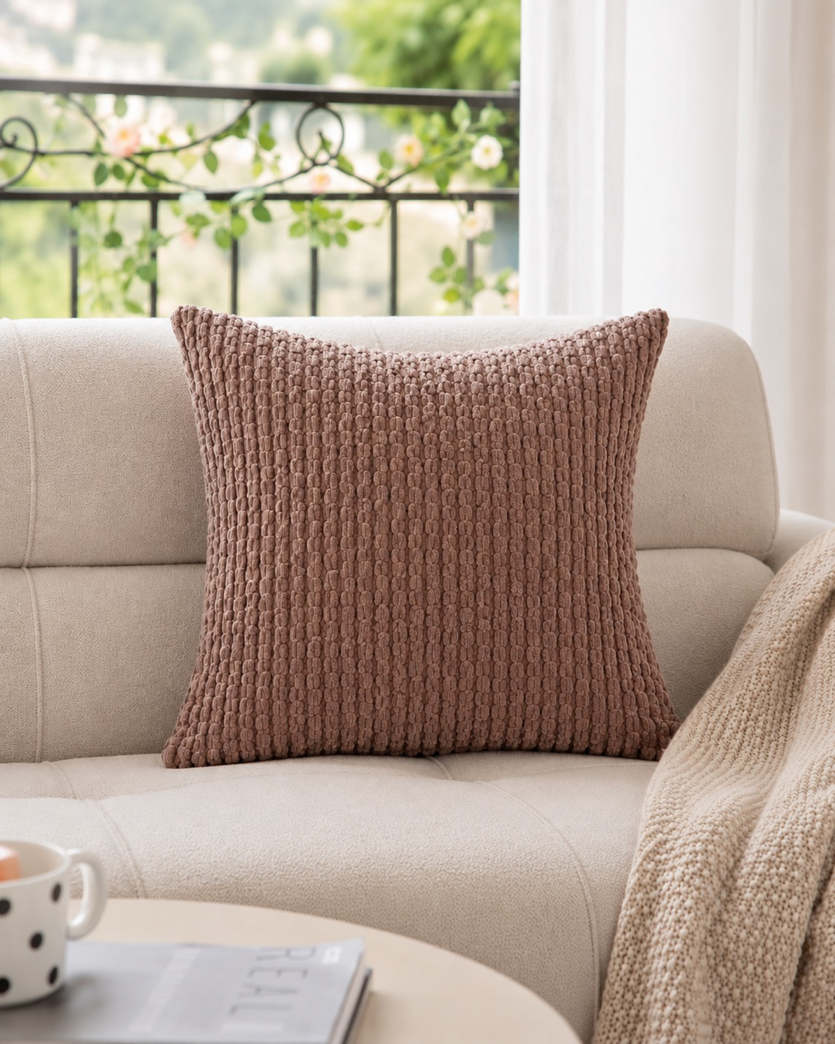 Pillow cover in knitwear style Allure