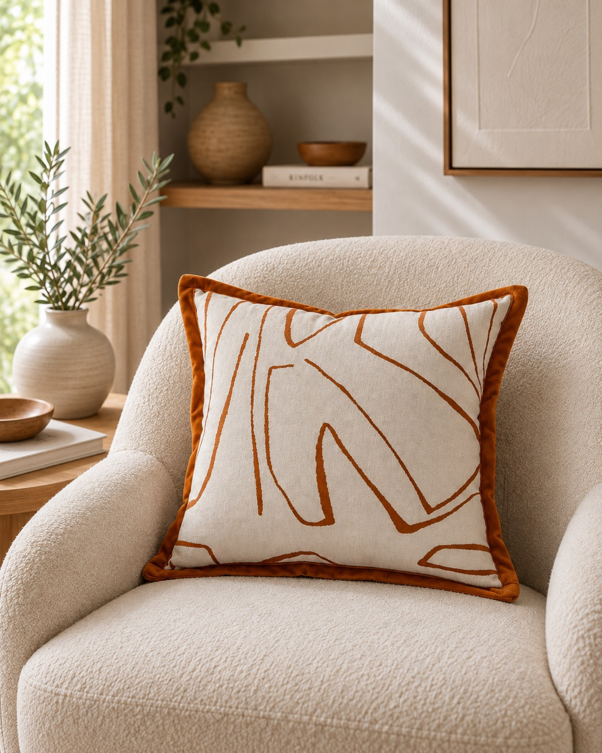 Capa de almofada em estilo jacquard Noaë