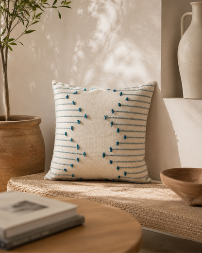 Pillow cover with an embroidered decorative pattern Solvi 
