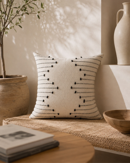Pillow cover with an embroidered decorative pattern Solvi 
