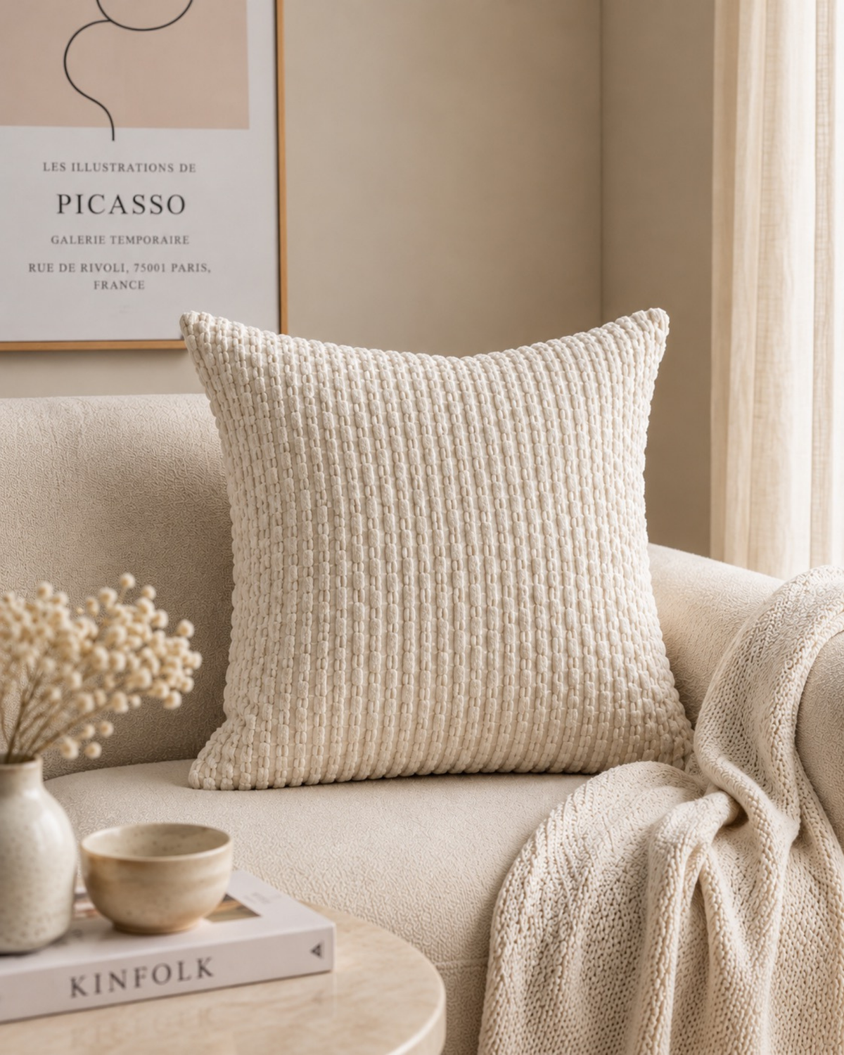 Pillow cover in knitwear style Allure