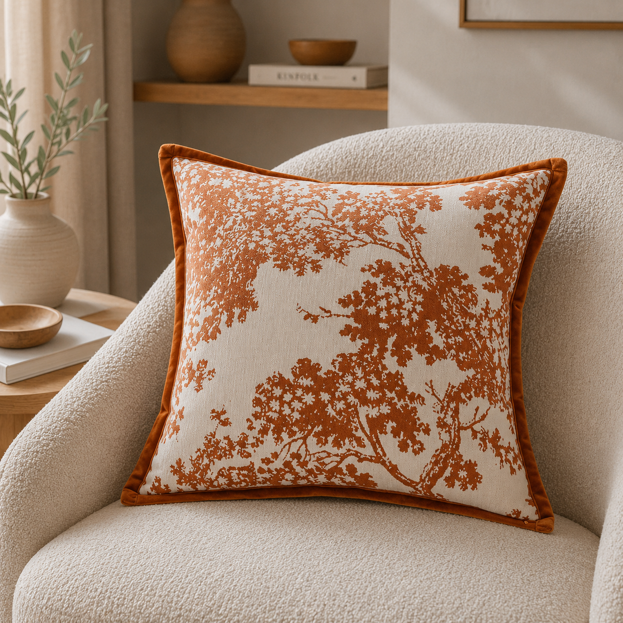 Capa de almofada em estilo jacquard Noaë