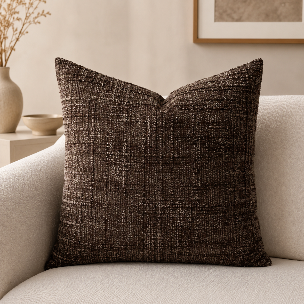 Capa de almofada em chenille Vaelis