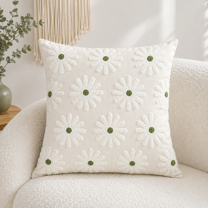 Capa de almofada com padrão floral boradado Linnea