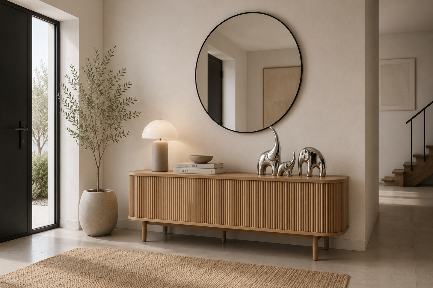 Conjunto de estatuetas decorativas em resina Flowe