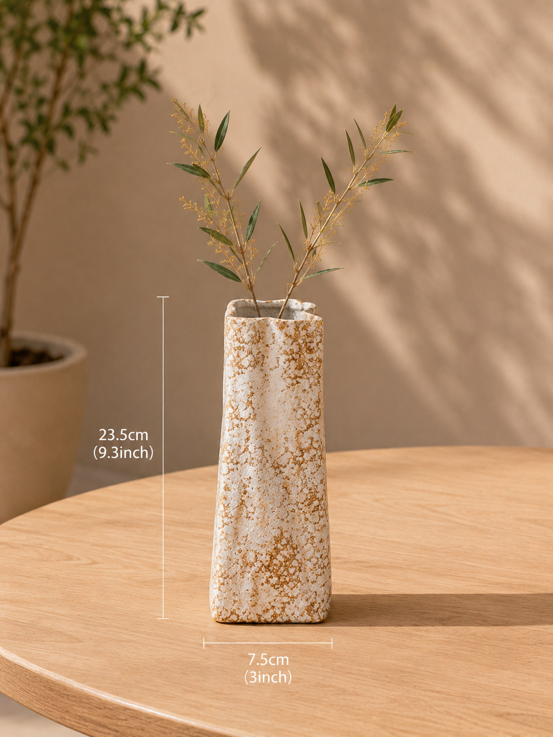 Vaso em cerâmica em textura enferrujada Svala
